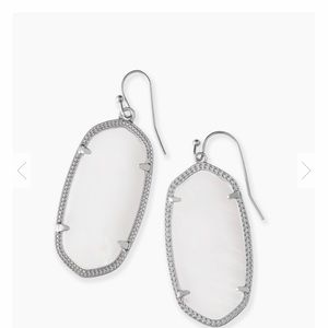 Kendra Scott white mother of pearl drop earrings